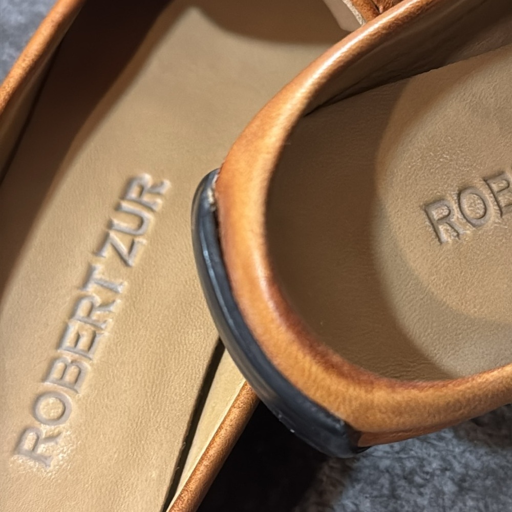 ROBERT ZUR SHELL LEATHER HALF LOAFER. S 5.5 - Picture 9 of 10